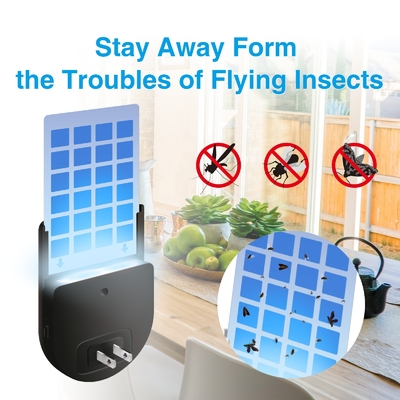 JZ Indoor Electric Fly Catcher Glue Trap with Night Light UV Attract Mosquito Sticky Trap Plug in Flying Insect Trap supplier