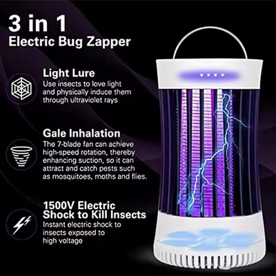 JZ Rechargeable Insect Pest Control Machine With Battery 7H Working Time Smart Mosquito Killing Lamp With UV Light supplier