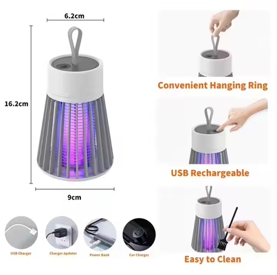 Rechargeable Type 2 in 1 LED UVA Trap Light Indoor Anti Mosquito Lamp Fly Cather Rechargeable Mosquito Zapper supplier