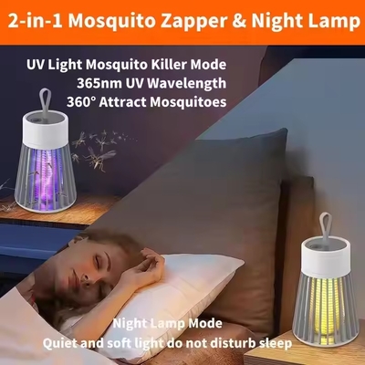 Rechargeable Type 2 in 1 LED UVA Trap Light Indoor Anti Mosquito Lamp Fly Cather Rechargeable Mosquito Zapper supplier