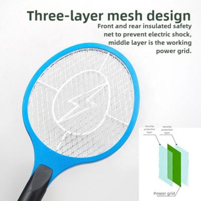 JZ 3300V High LED Light Bug Zapper Electric Anti-Fly Mosquito Killer Lamp Swatter Three Layers Mesh Battery Operated Fly Catcher supplier