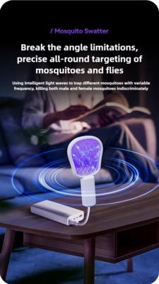 JZ 3 in 1 USB Type Portable Mosquito Lamp with Night Light and High Voltage Swatter Safe Wet Bug Zapper Solid State supplier