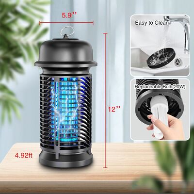 JZ 20W IPX4 UV Light Child Safe Pest Control Fly Fan Insect Trap Anti Mosquito Killing Lamp with Removable Collection Tray supplier