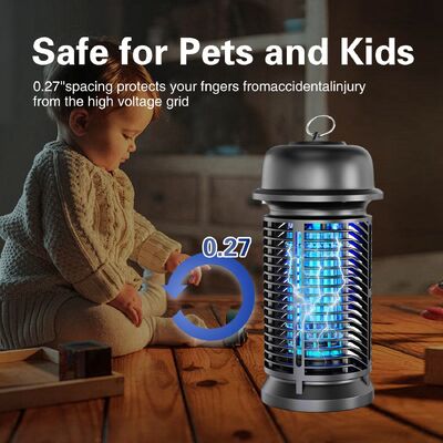 JZ 20W IPX4 UV Light Child Safe Pest Control Fly Fan Insect Trap Anti Mosquito Killing Lamp with Removable Collection Tray supplier
